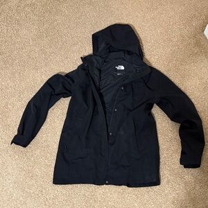 The North Face Midnight Black Hooded Coat